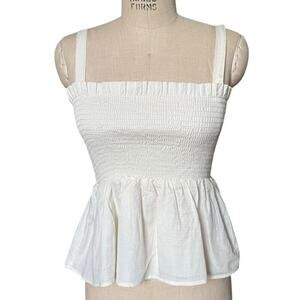 Conifer White Smocked Top Size X-Small XS